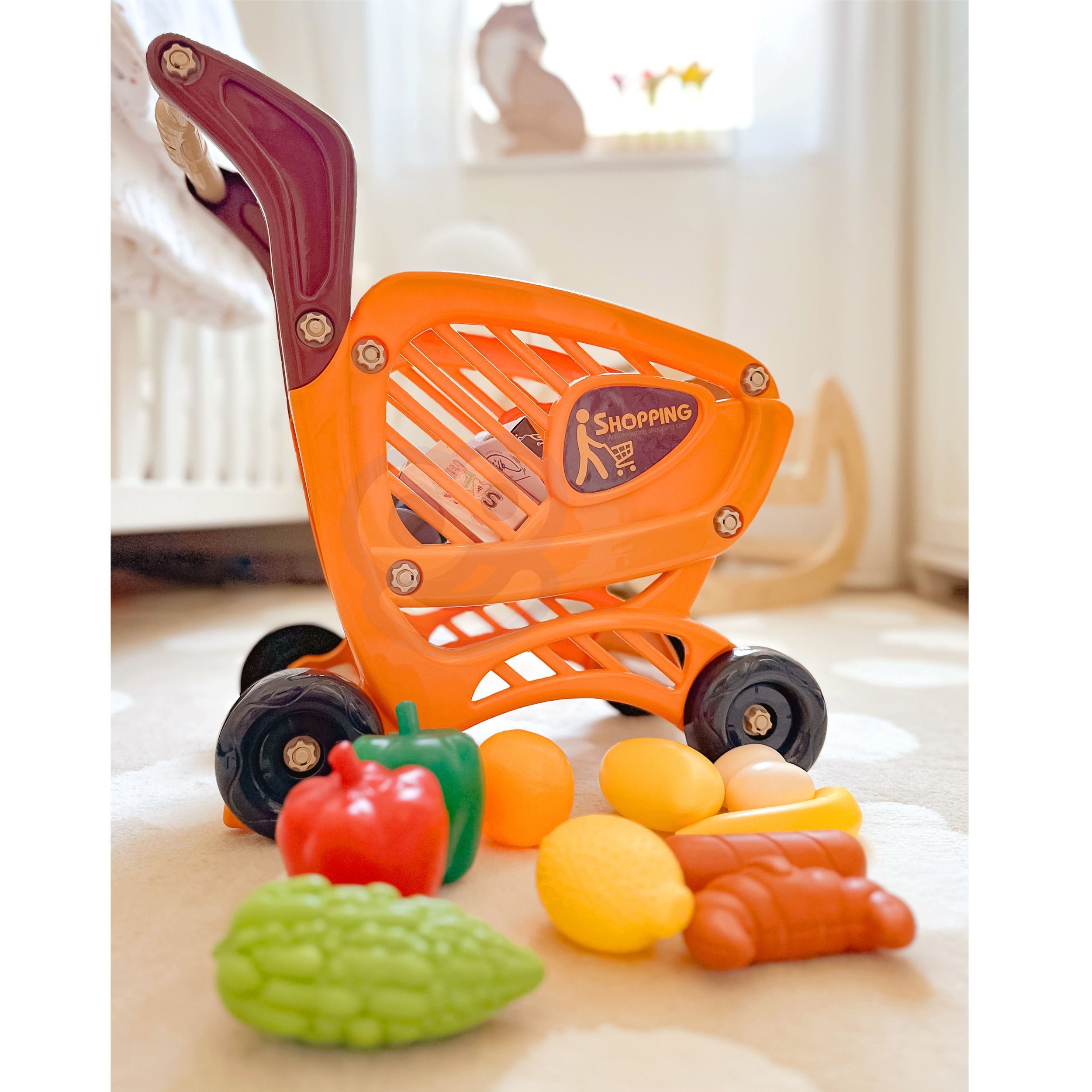 Laste mänguasjade ostukorv