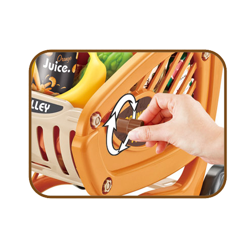 Ostukorv mänguasjade ja aksessuaaridega