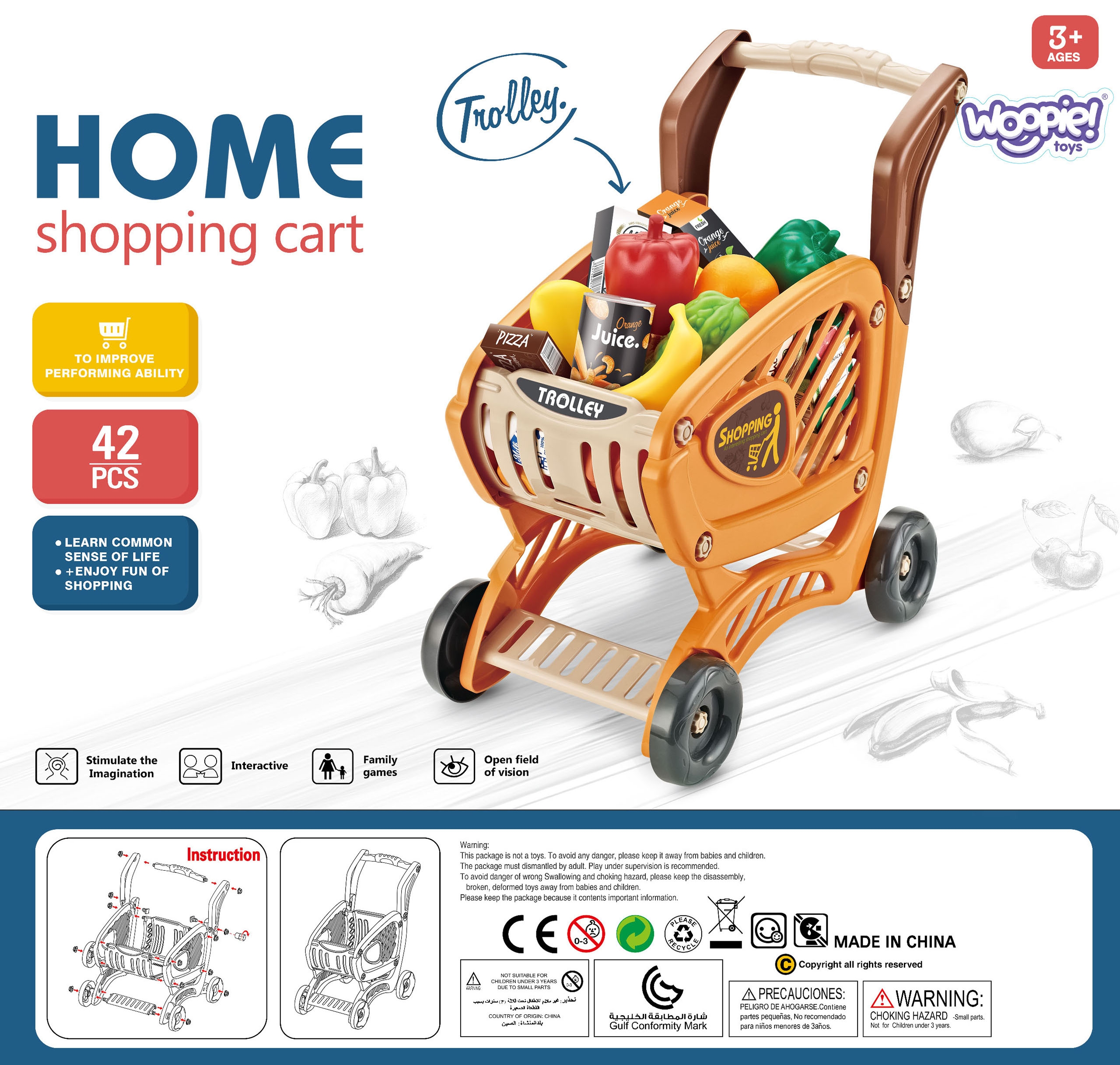 Ostukorv mänguasjade ja aksessuaaridega