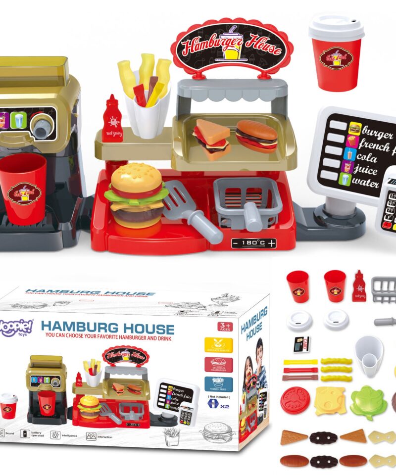 Laste Kiirtoidu Mängukomplekt pildil