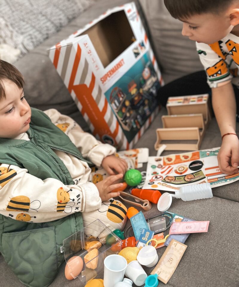 Mängupoe komplekt puuviljade ja köögiviljadega