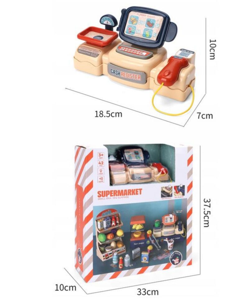 Mängupoe komplekt puuviljade ja köögiviljadega