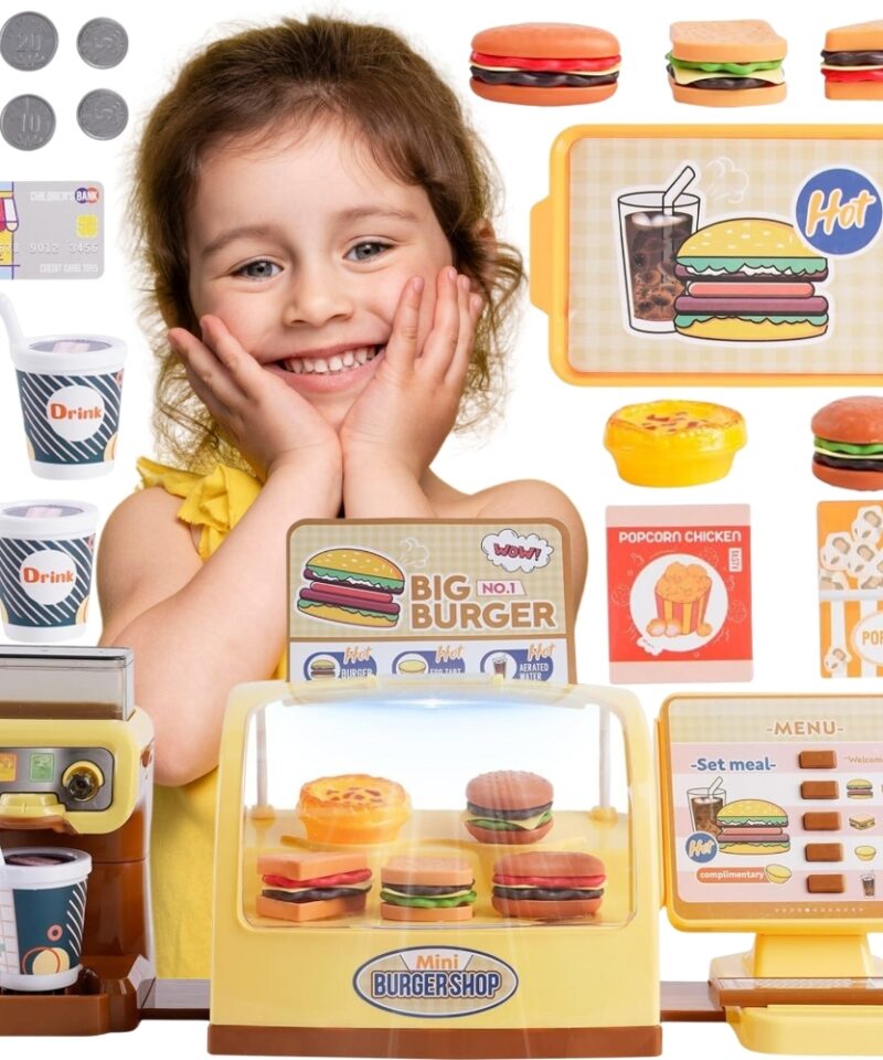 Laste kiirtoidurestoran mängukomplekt detailidega