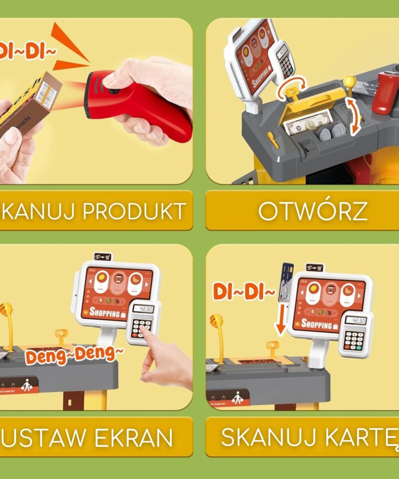 Kassaaparaat ja skänner interaktiivses supermarketis