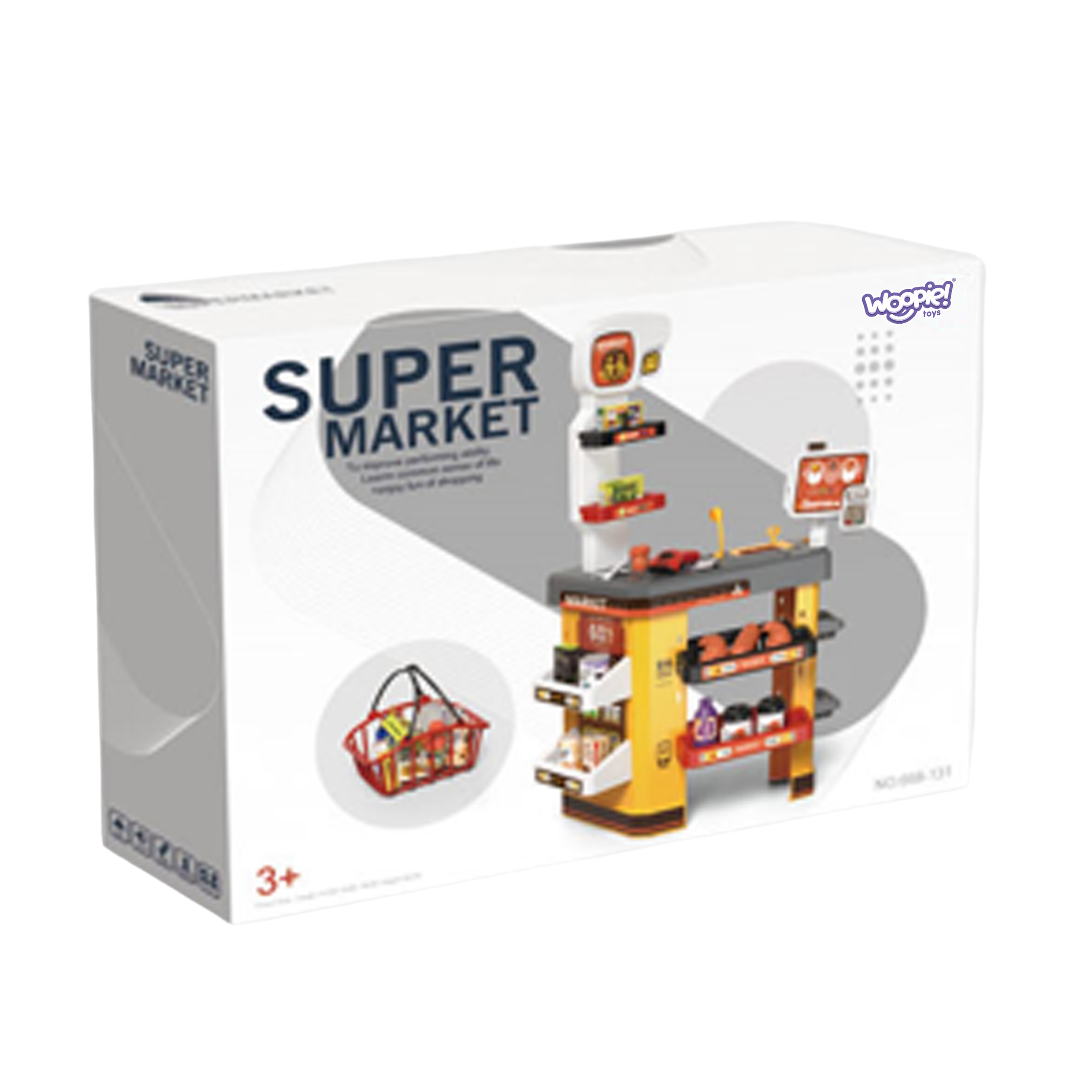 Laste supermarket mänguasi koos ostukorviga