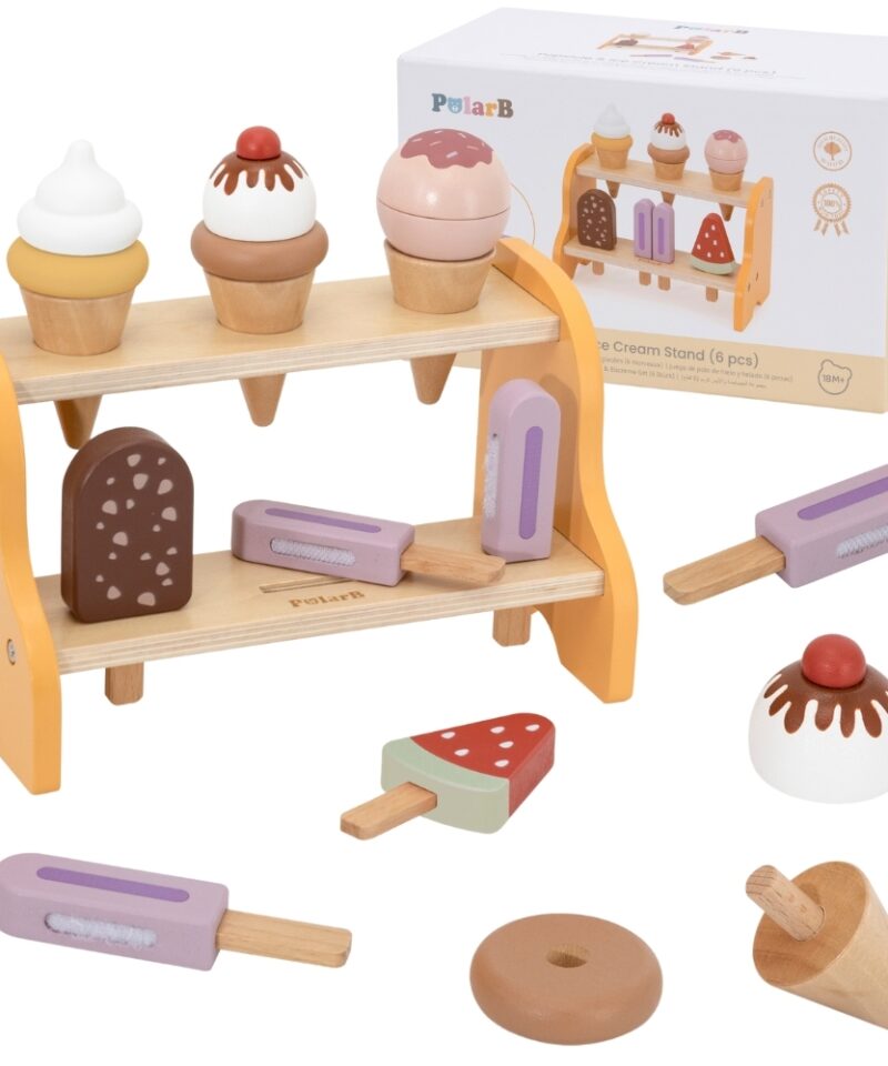 Puidust jäätisekomplekt lastele mänguks