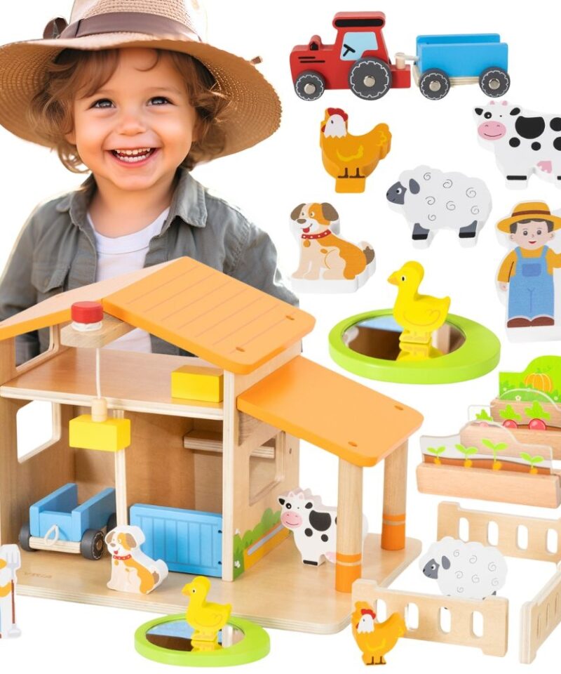 Puidust Talukomplekt Lastele mänguasi
