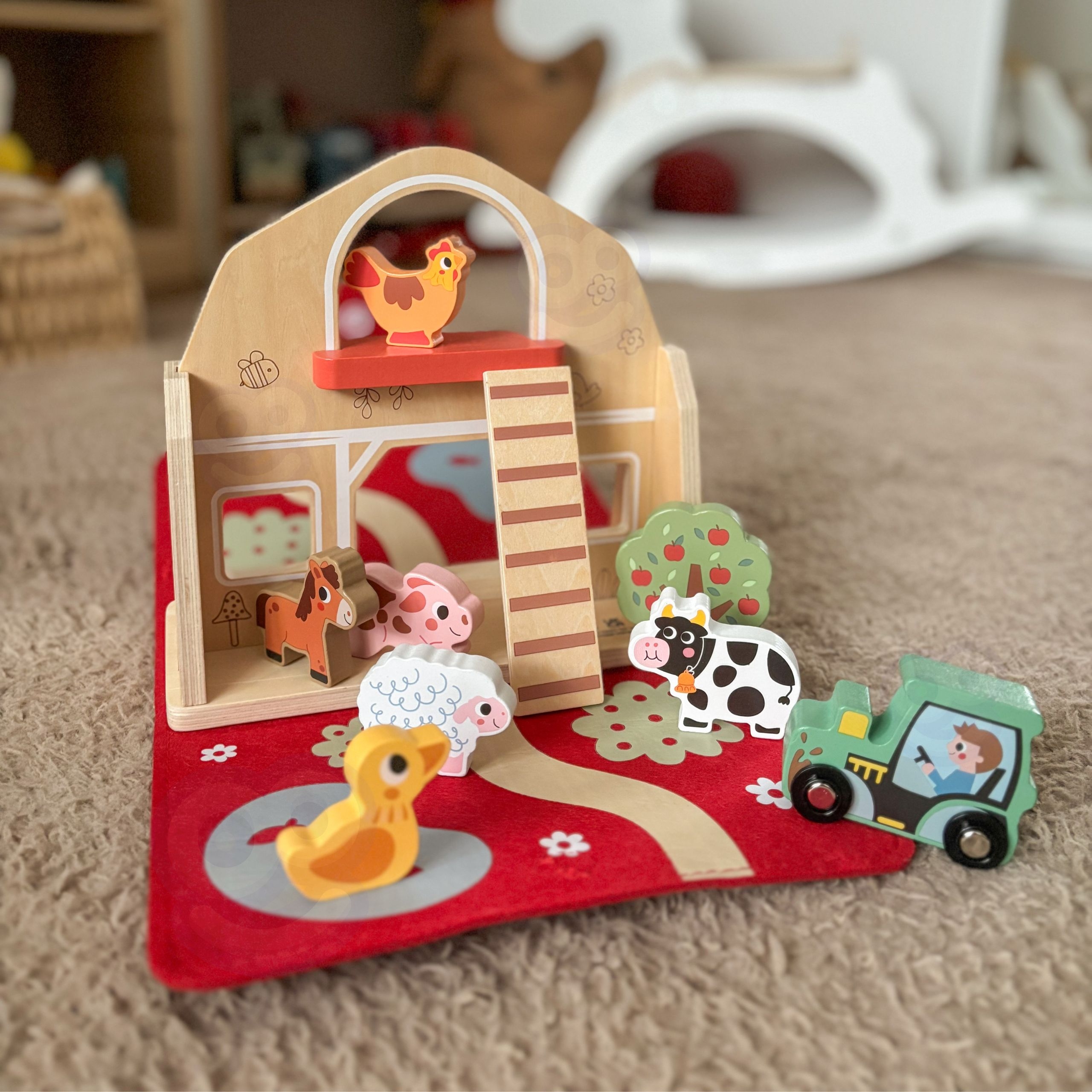 Kokkupandav mängufarm puidust