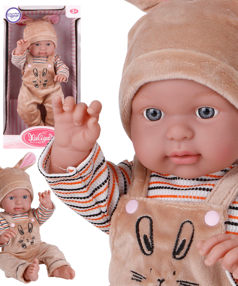 Armas beebinukk jänesekostüümis