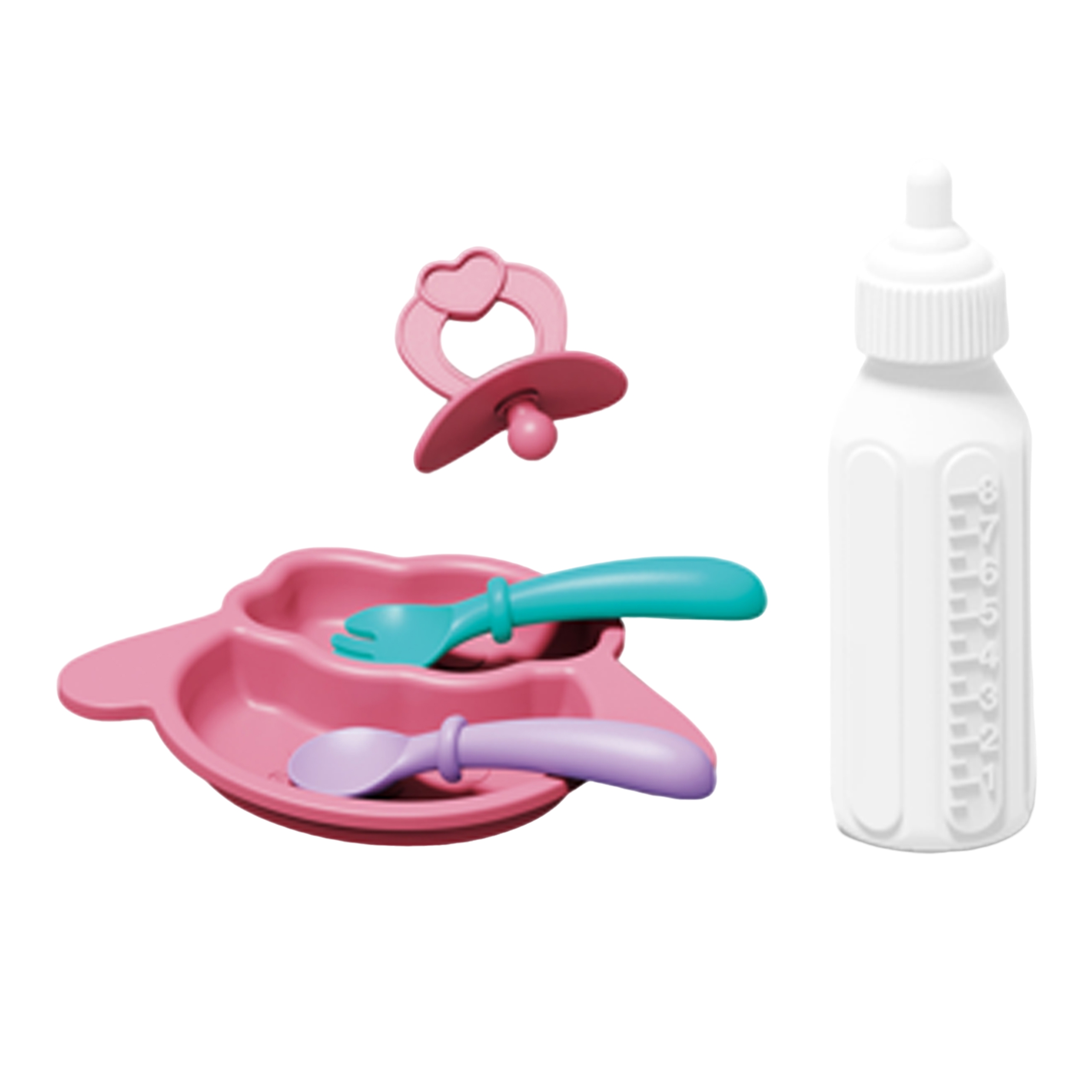 Laps mängimas beebinukuga jalutuskärus