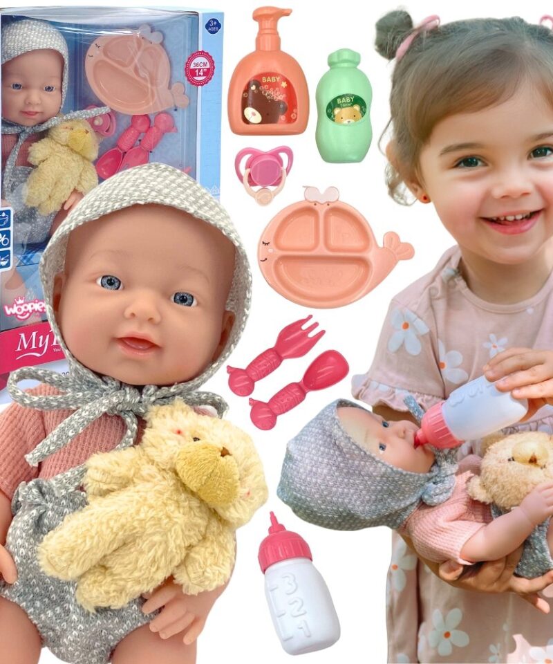 Armas beebinukk koos tarvikutega