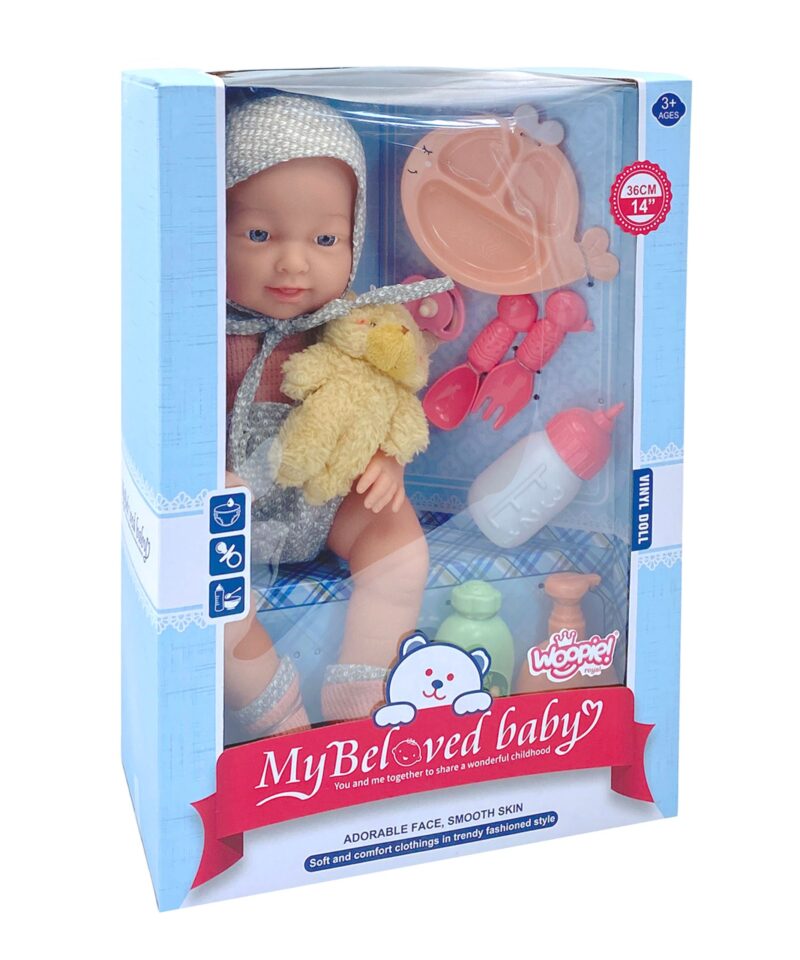 Beebinukk, millel on liikuvad jäsemed