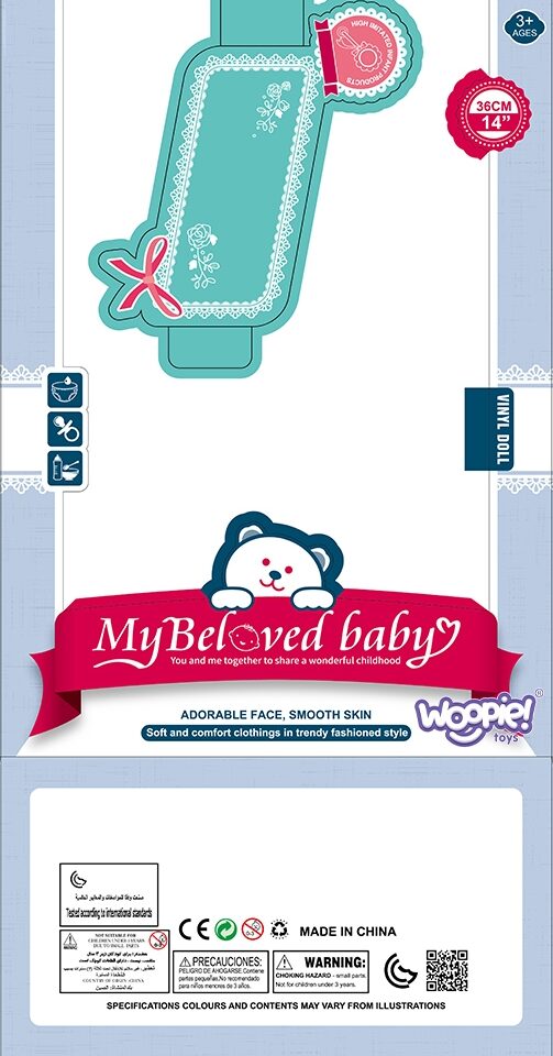 Beebinukk, millel on liikuvad jäsemed