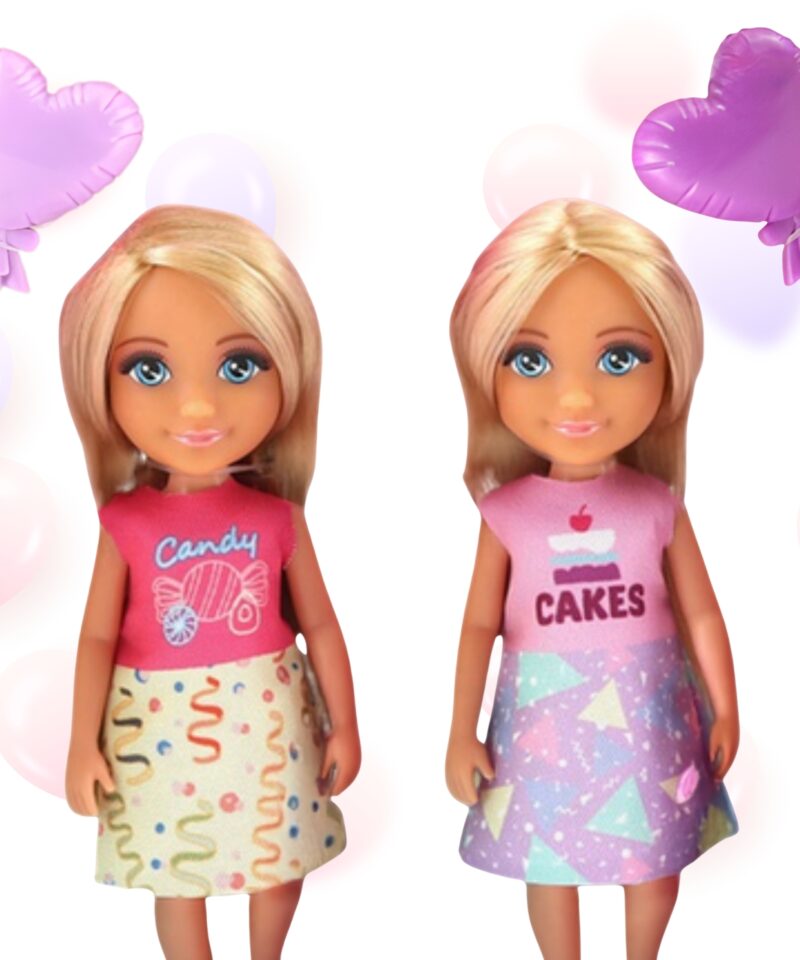 Nukud värvikates kostüümides sünnipäeva teemal