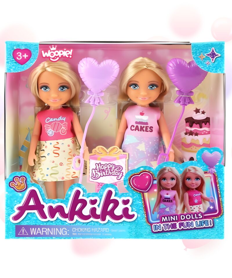 Südamekujuliste õhupallidega nukumäng