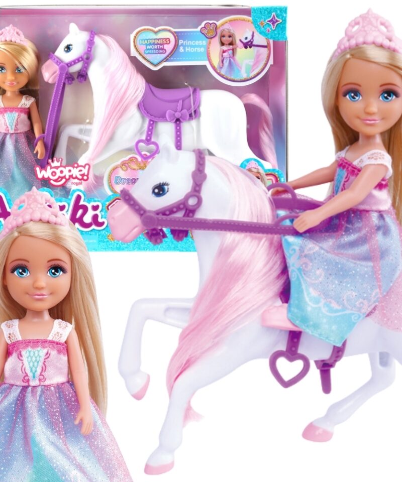 Printsessinukk ja hobune mängukomplektis