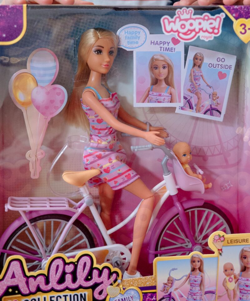 Laste mängukomplekt jalgratta ja turvatooliga