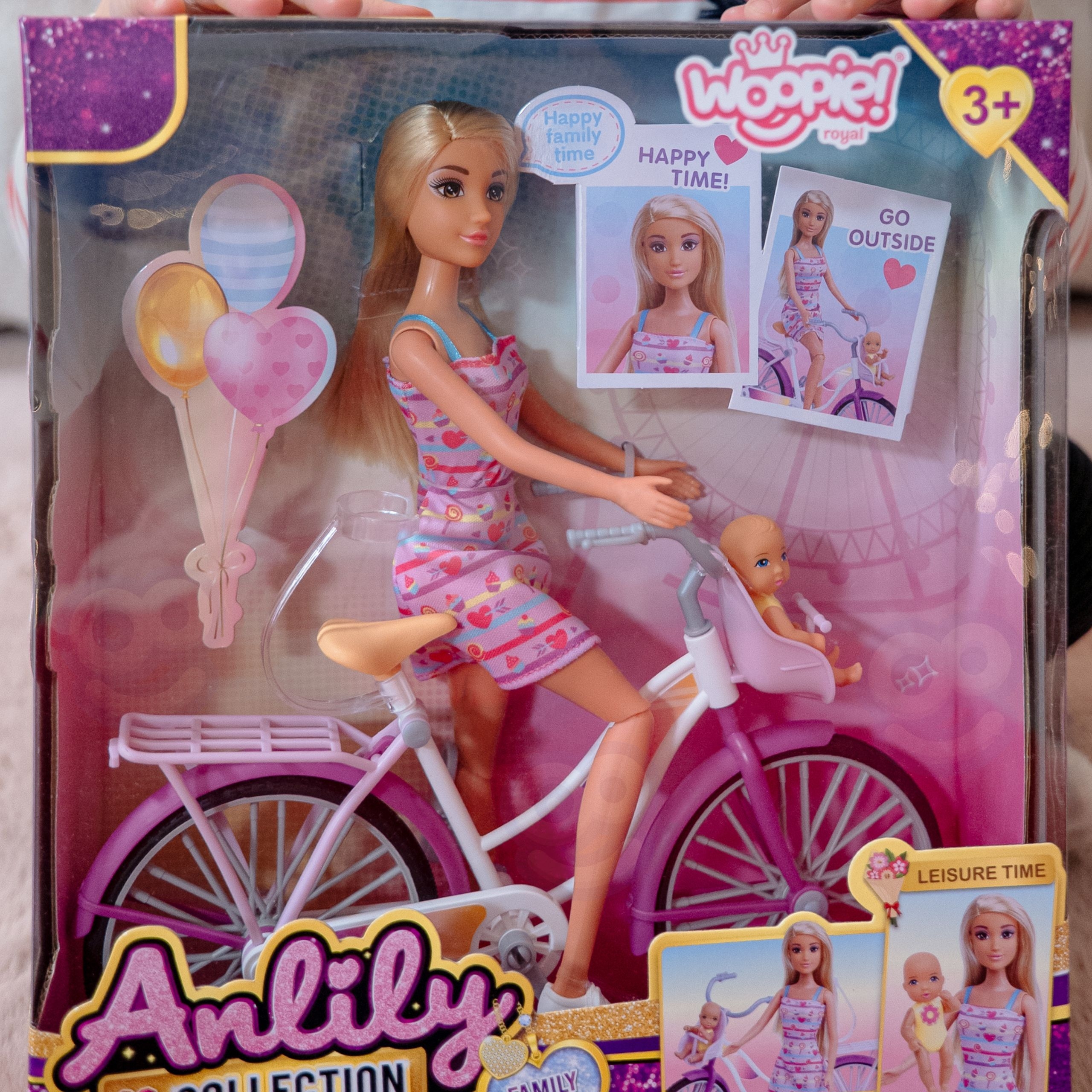 Laste mängukomplekt jalgratta ja turvatooliga