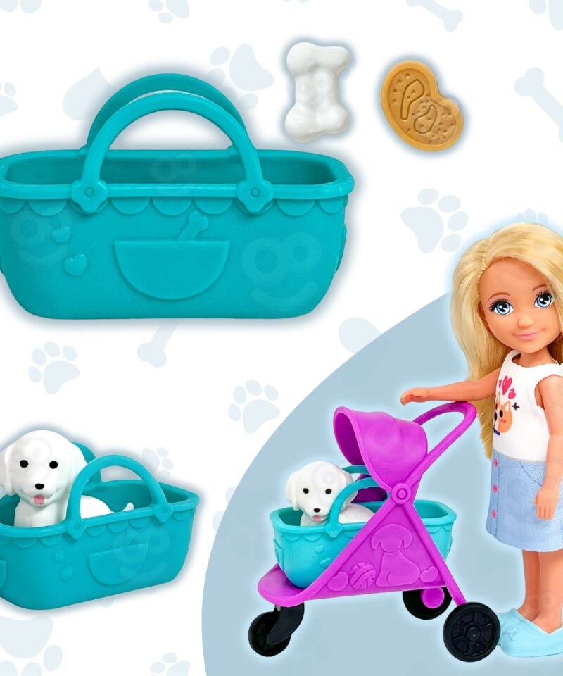 Nukukomplekt lastele, sisaldab koera ja nuku