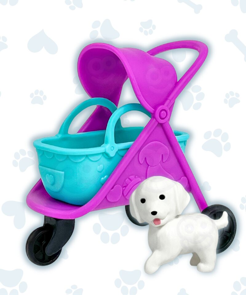 Nukukomplekt koera ja jalutuskäruga