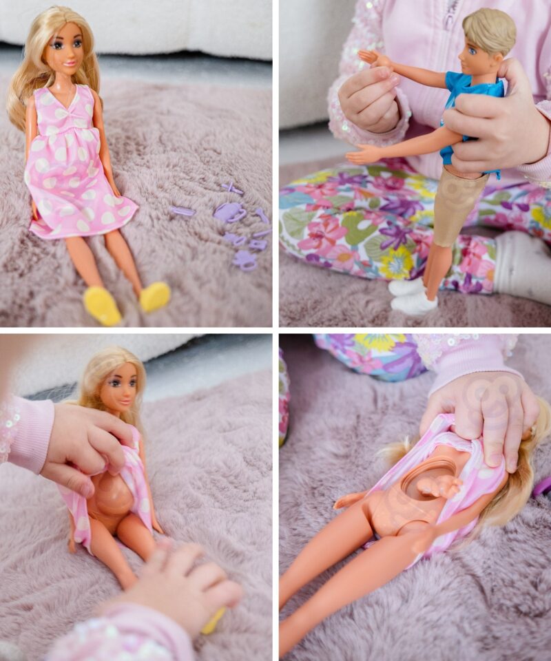 Stiilsete riietega pereelu nukud