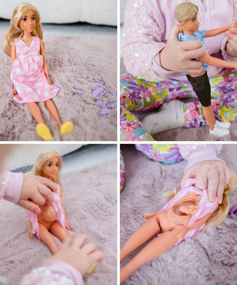 Nukud rase ema, isa ja beebiga