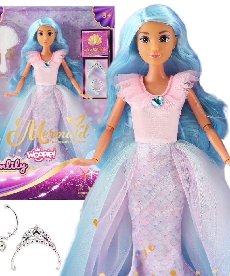 Merineitsi nukk Lili siniste juustega