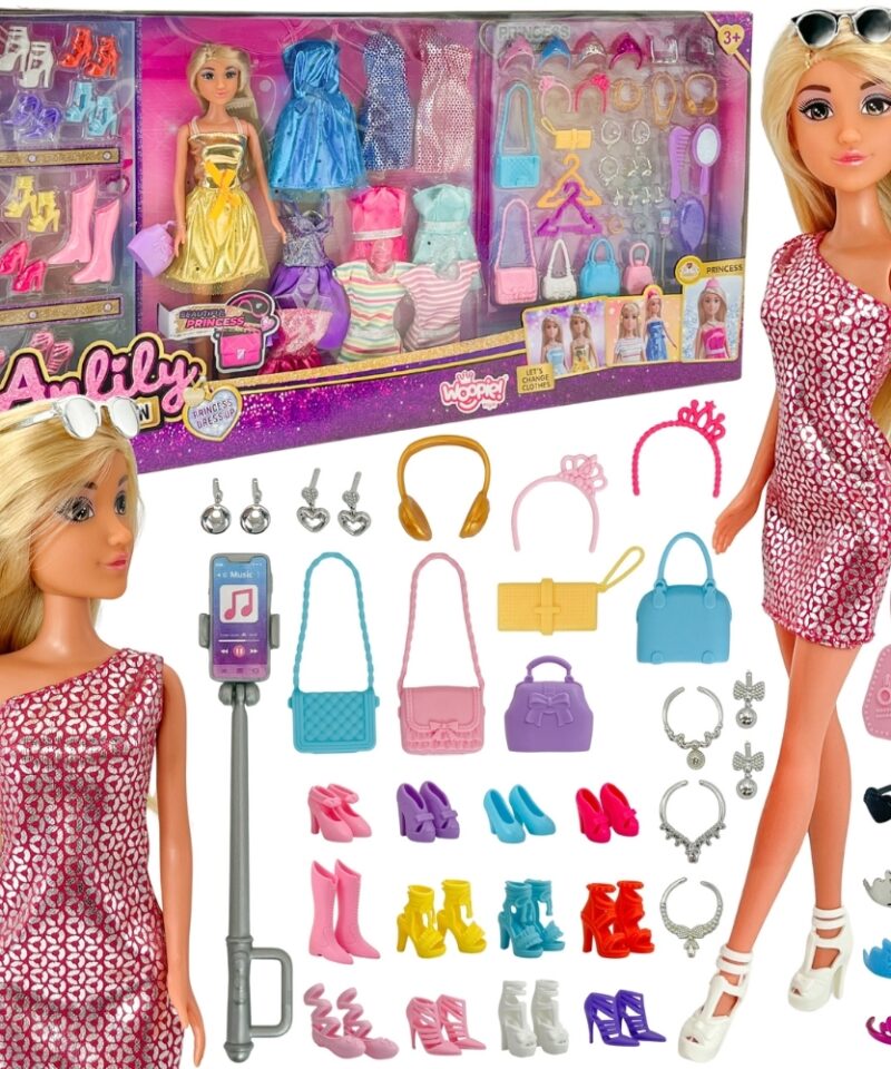 Moodinukk Lili kuldses kleidis