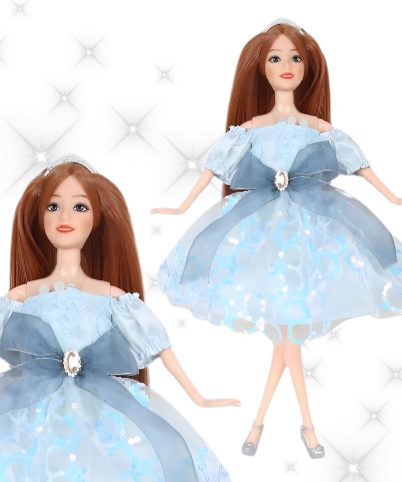 Kaunis nukk lillekimbuga