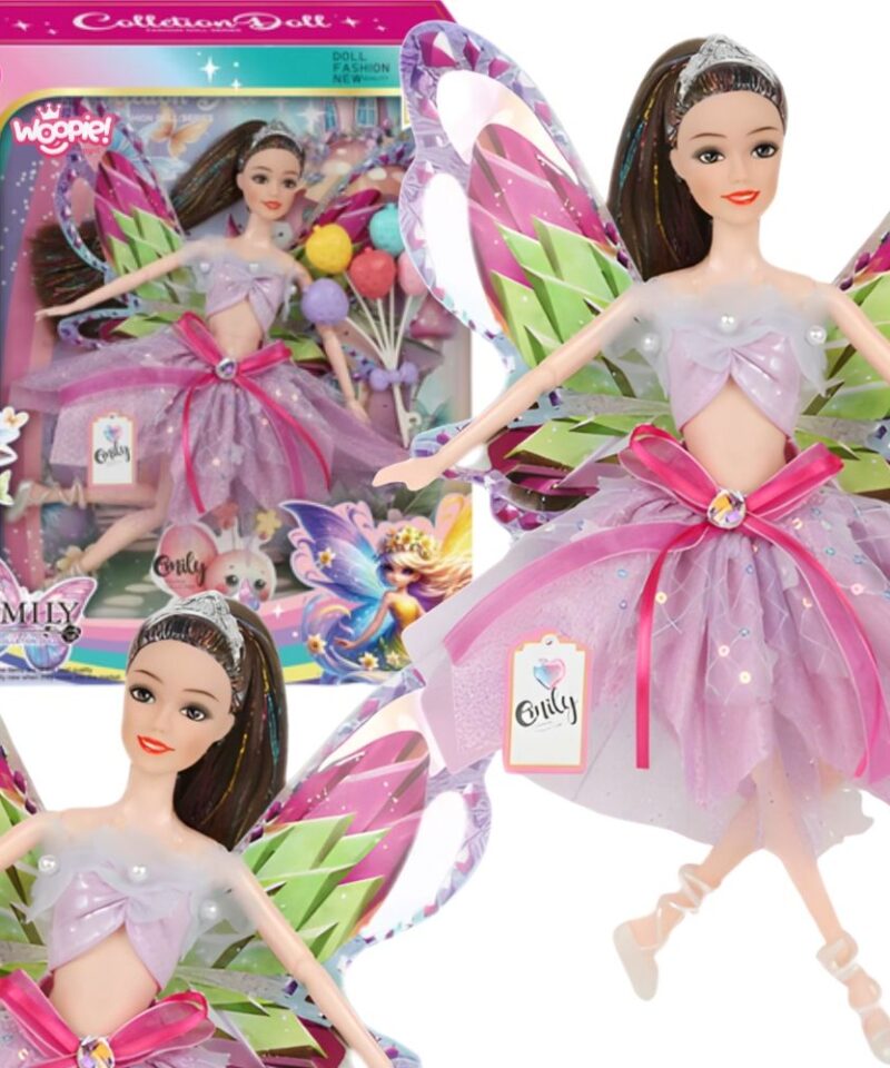 Võlumaailma haldjalik nukk koos tiibadega