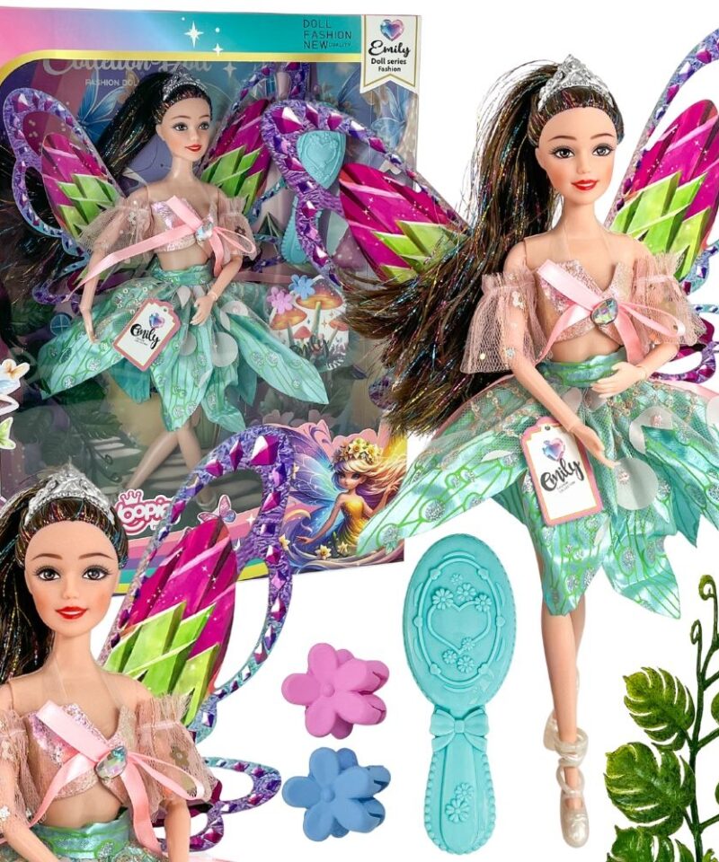 Võluv haldjalaps tiibade ja harjaga