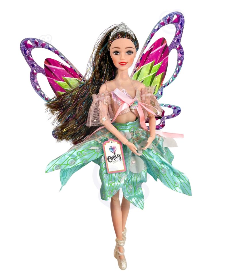 Värviliste tiibadega haldjanukk