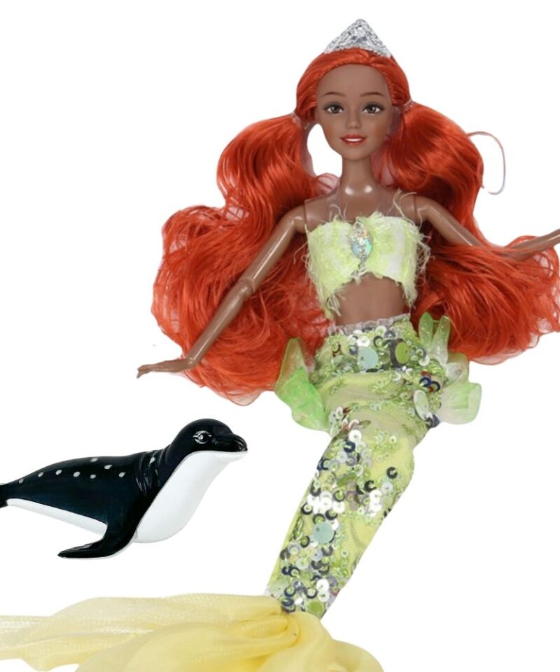 Võluv Merineitsi Nukk Lastele pikalaineliste juustega