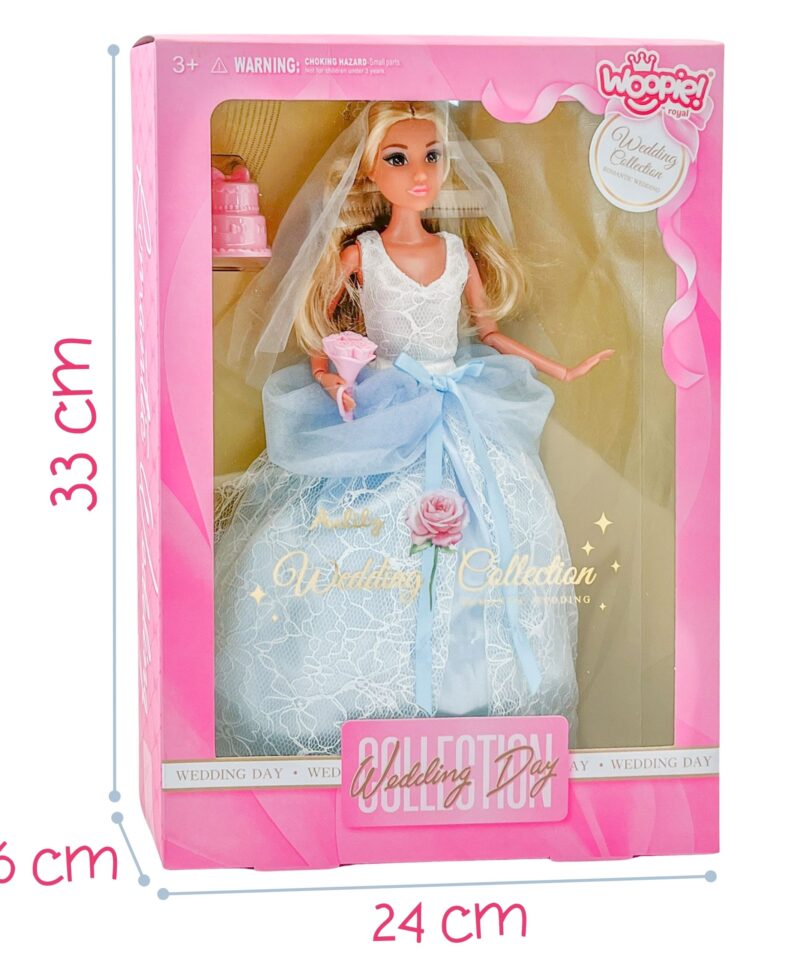 Blondid juuksed ja valge kleit