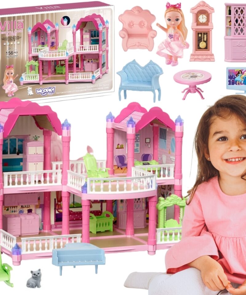 Kahekorruseline nukumaja mängimiseks