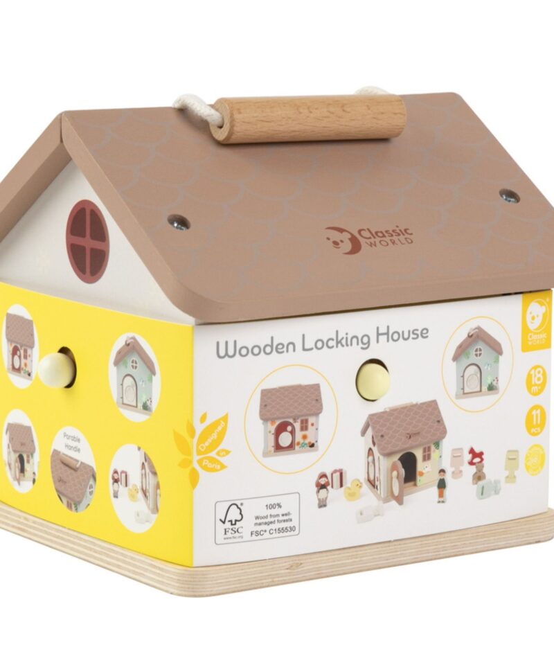 Mängumaja erksate värvide ja illustratsioonidega