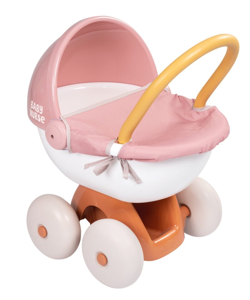 Stiilne nuku jalutuskäru pastellsete täppidega