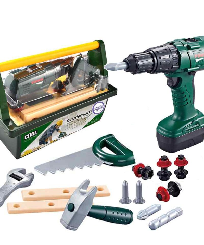 Laste tööriistakomplekt koos elektrilise kruvikeerajaga