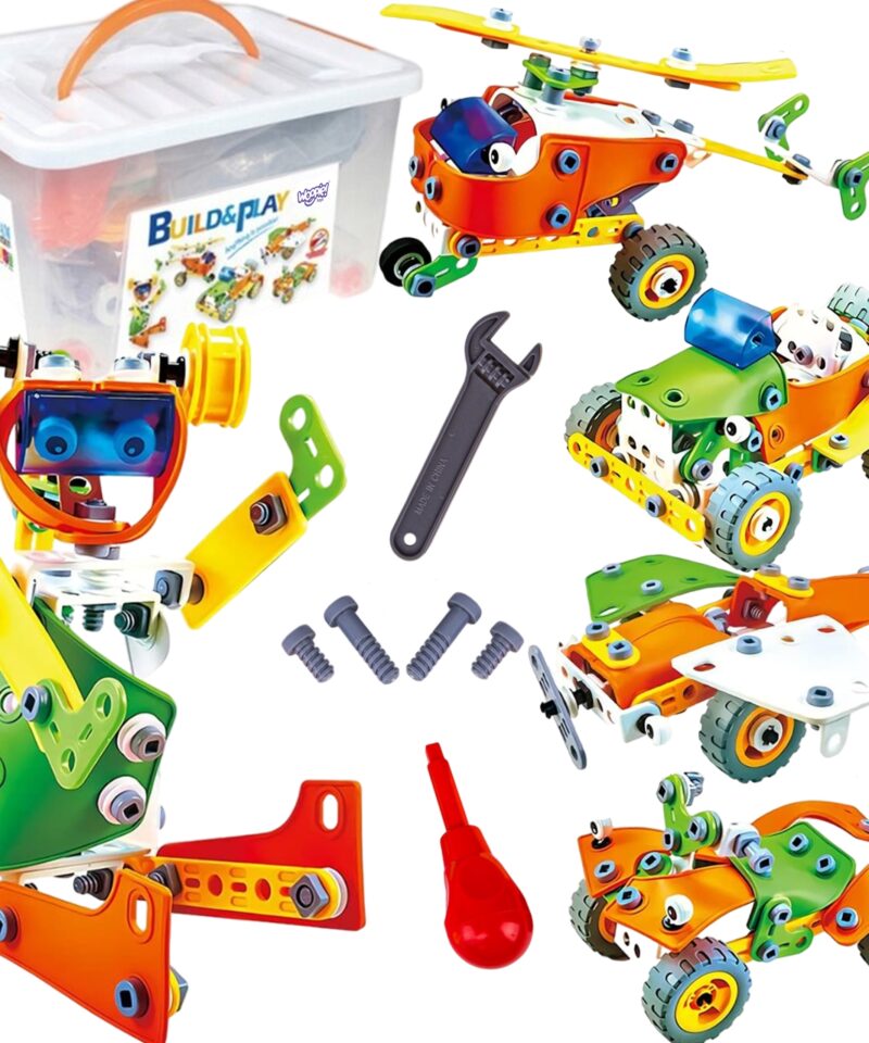 Laste konstruktorikomplekt koos 163 osaga