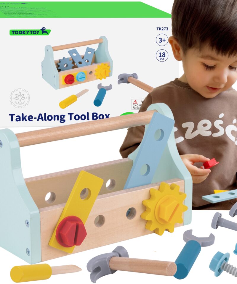 Puidust tööriistakomplekt lastele mängimiseks