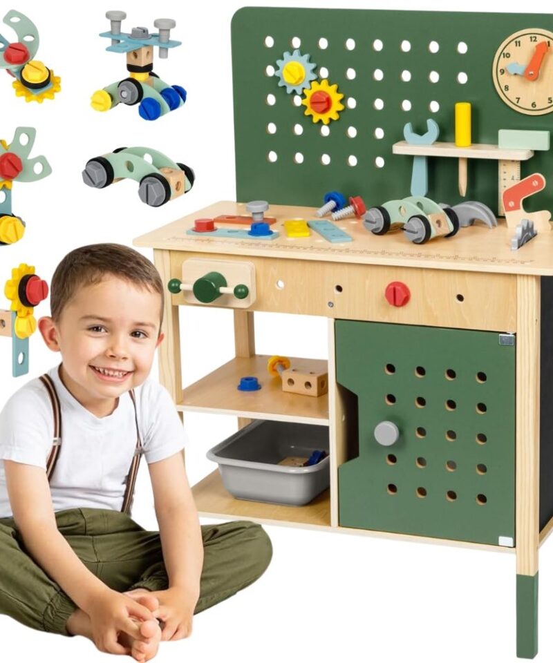 Laste puidust tööriistakomplekt mängimiseks