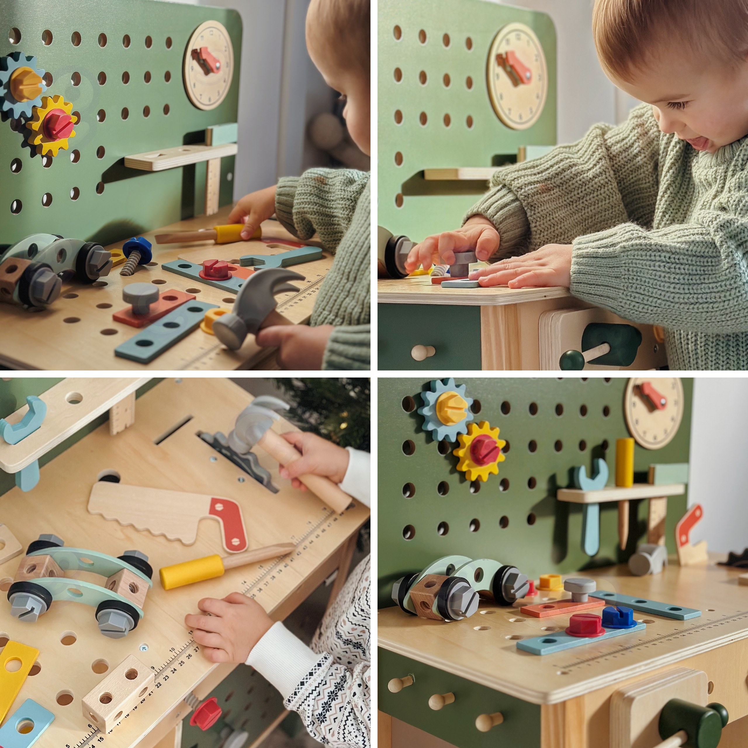 Realistlikud puidust tööriistad lastele