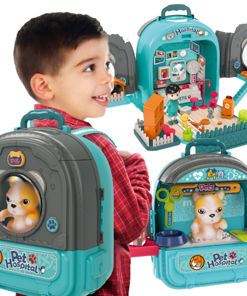 Laste veterinaari mängukomplekt koos tarvikutega