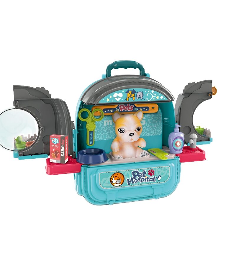 Kompaktne ja kaasaskantav veterinaari mängukomplekt