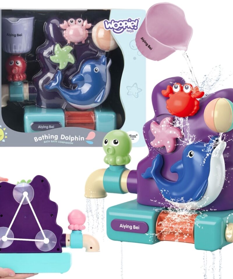 Lõbus veemänguasi vannituppa seinal