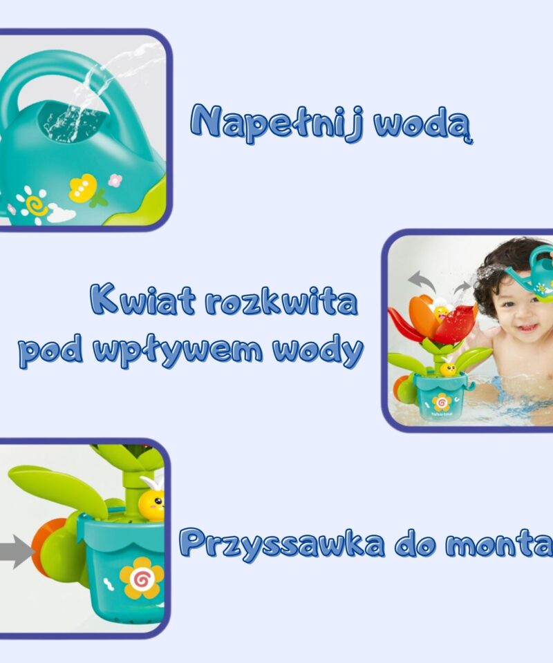 Lapsele rõõmu pakkuv kastekannuga mänguasi