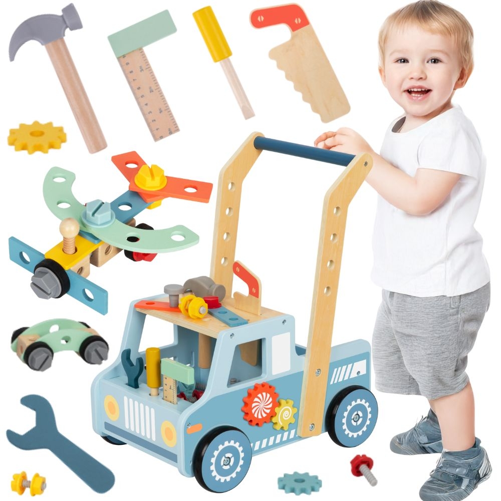 Puidust Laste Kõndimisauto mängimiseks ja õppimiseks