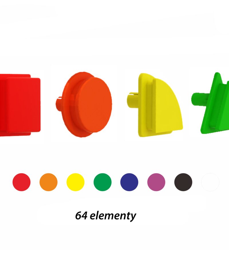 Värvilised geomeetrilised klotsid loovuseks