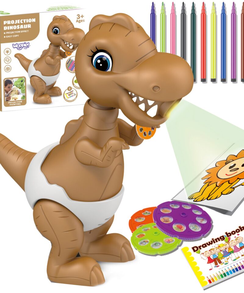 Dinosauruse joonistusprojektor lastele koos mallidega