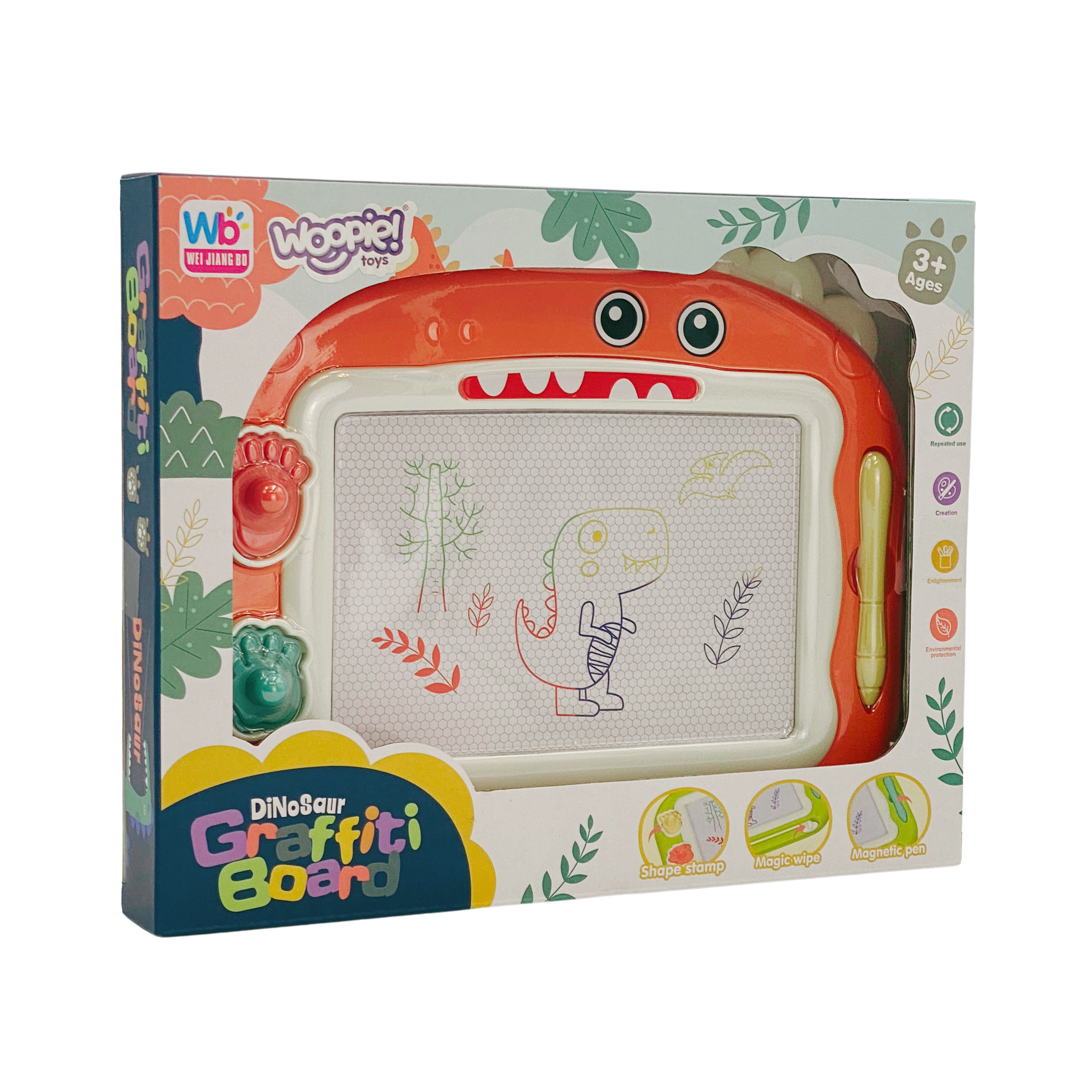 Magnettahvel koos pliiatsi ja templitga